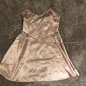 Blush corset style dress